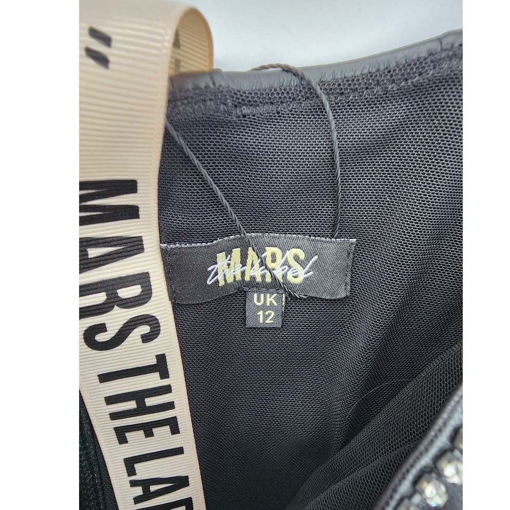 New Nwt Mars The Label The Deep Cut Diamond Faux Leather Corset Size Uk 12 — image 8 of 8
